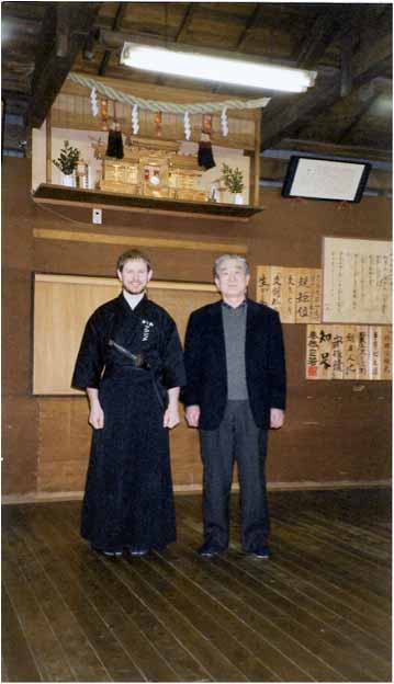 Patrik Demuynck sensei with Fukui sensei in Odawara in 2001